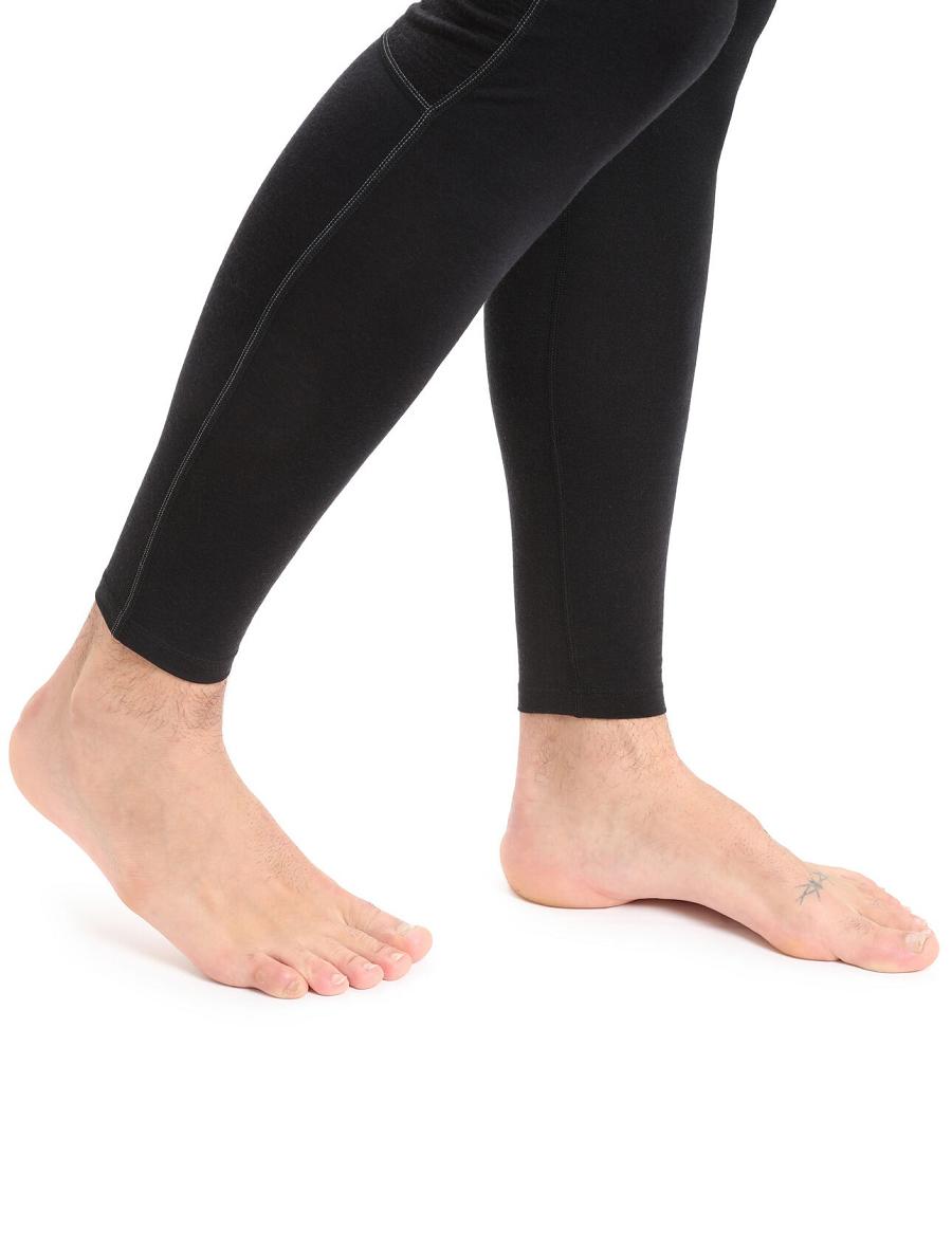 Icebreaker BodyfitZone™ Merino 200 Zone Thermal Miesten Leggingsit Mustat | FI 1126ILHS